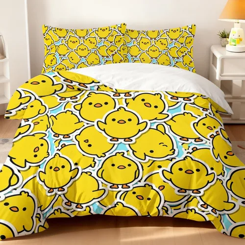 Vista 12 de Juego de funda de edredón de oso lindo tamaño individual, 3 piezas, ropa de cama suave y neutra calmante y acogedora, juego de funda de edredón