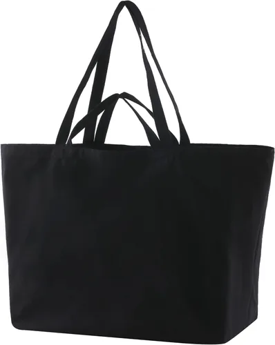Vista 7 de Bolsa de lona grande y resistente de 27 x 16 x 8 pulgadas, extra grande, más grande, para compras, playa, bolsas reutilizables