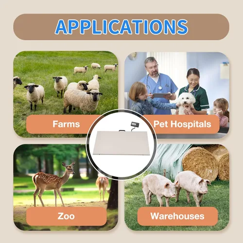 Vista 9 de Báscula de ganado digital postal, plataforma electrónica de acero inoxidable resistente para animales veterinarios, báscula de ovejas de cabra