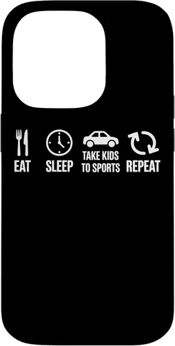 Vista 16 de Eat Sleep Take Kids to Sports Repeat Youth Athlete Parent Case for iPhone 17