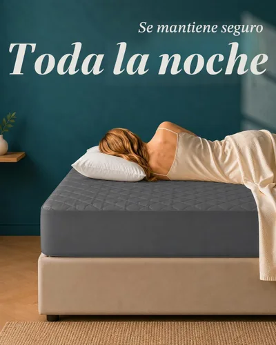 Vista 4 de Utopia Bedding - Funda acolchada para colchón individual, tamaño individual, protector y cubierta de colchón elástico con bolsillo profundo que se