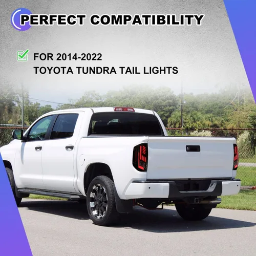 Vista 9 de Nixon Offroad Luces traseras LED para Toyota Tundra Pickup 2014-2022 con luz LED secuencial intermitente/luz de funcionamiento/luz de freno