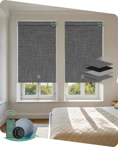 Vista 9 de Yoolax Persianas de muestra de tela, persianas opacas enrollables, persianas para ventanas, muestra de tela (multicolor) Fabric Swatches for