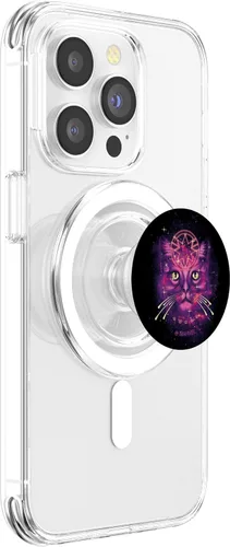 Vista 3 de Marvel Capitán Marvel - PopSockets MagSafe PopGrip de ganso galáctico morado para iPhone