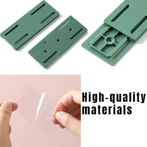 Vista 4 de Fijador de Enchufe de Escritorio Autoadhesivo, Soporte de Enchufe Adhesivo Sin Perforaciones Organizador de Cables Protector de Sobretensiones Sin
