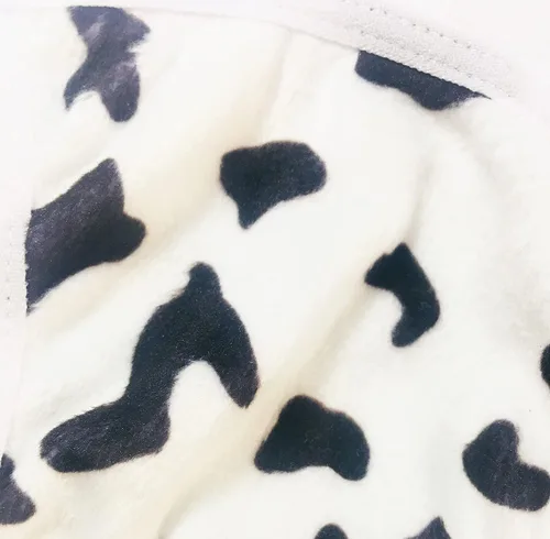 Vista 4 de Disfraz de cosplay de anime sexy mini vaca bikini conjunto de lencería de sirvienta, traje de baño de leopardo leche dálmata