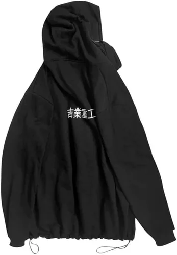 Vista 3 de Aelfric Eden Sudadera con capucha de gran tamaño para hombre, estilo hip-hop, de moda