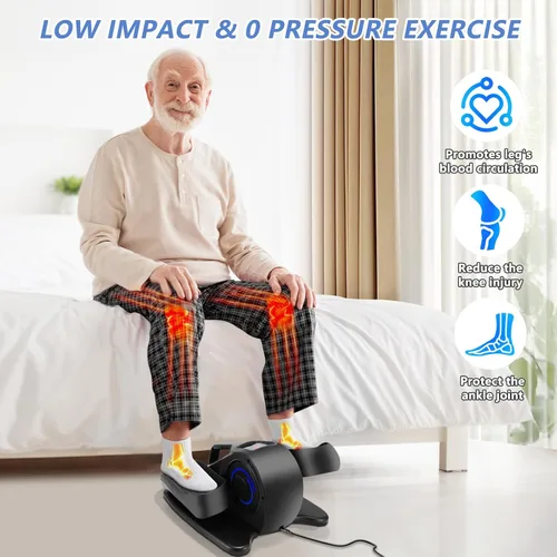 Vista 7 de Under Desk Elliptical Machine, Electric Leg Exerciser for Seniors, Compact Seated Pedal Exerciser, Portable Elliptical Trainer with Remote and