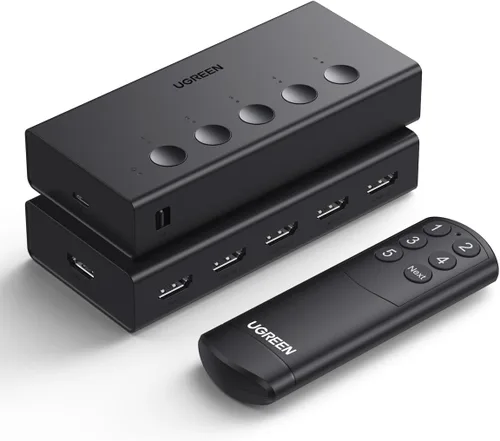 Vista 9 de UGREEN Interruptor HDMI 5 en 1 de Salida 4K@60Hz, Divisor HDMI con Caja de Selección de Interruptor de 5 Puertos Soporta 3D CEC HDR HDCP2.2