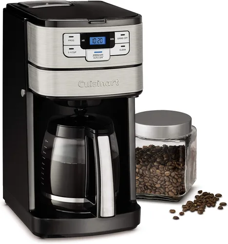 Vista 11 de Cafetera automática de molienda y preparación Cuisinart de 10 tazas con molinillo de cuchillas, máquina de café programable con jarra de vidrio