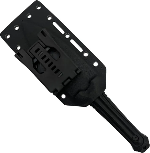 Vista 4 de Cuchillo táctico, cuchillo de caza, cuchillo de supervivencia, hoja de punta de lanza D2, mango G10, funda Kydex, clip Molle, cuchillos de hoja