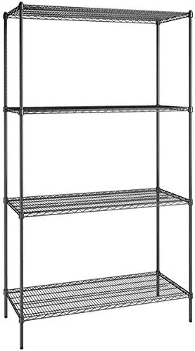 Vista 106 de Kit de 4 estantes de epoxi verde NSF de 21 x 72 pulgadas con postes de 86 pulgadas, estantería de almacenamiento resistente, kit de estantería