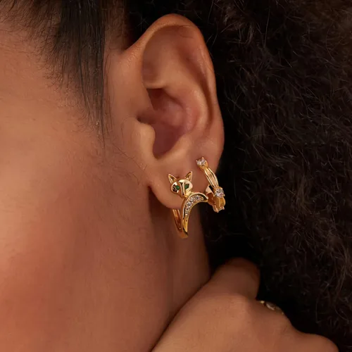 Vista 3 de MYEARS Women Huggie Earrings Gold Hoop Sleeper 14K Gold Filled Small Simple Handmade Hypoallergenic Everyday Jewelry - in The Nature World