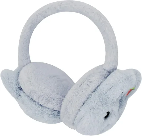 Vista 4 de Orejeras deportivas de invierno para niños y niñas, con diseño de animales, de piel sintética, para esquiar, nieve, calentadores de orejas, a prueba