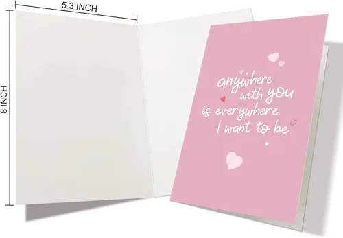Vista 2 de Nchigedy Dulce tarjeta del día de San Valentín para marido y esposa, tarjeta de aniversario para él y ella, tarjeta de amor romántica para prometido