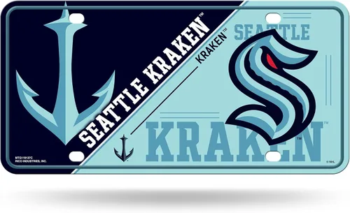 Vista 22 de Rico Industries NHL Hockey Split Metal Auto Tag 6" x 12" - Great for Truck/Car/SUV