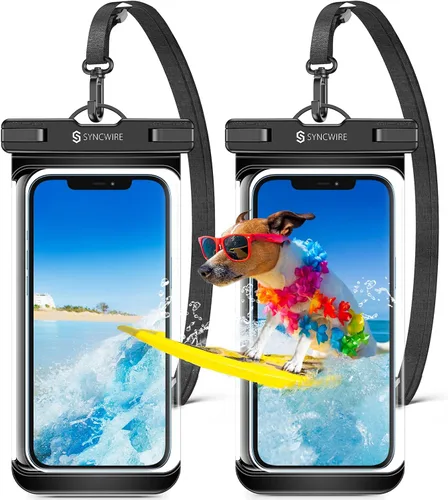 Vista 10 de Syncwire Funda impermeable para teléfono [paquete de 2] – Funda universal IPX8 impermeable para teléfono con cordón compatible con iPhone 13/12/11