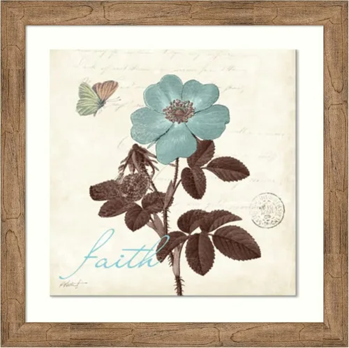Vista 19 de Amanti Art Póster enmarcado para pared, 21 x 21 pulgadas, Touch of Blue II Faith por Katie Pertiet, póster enmarcado para decoración de pared, sala
