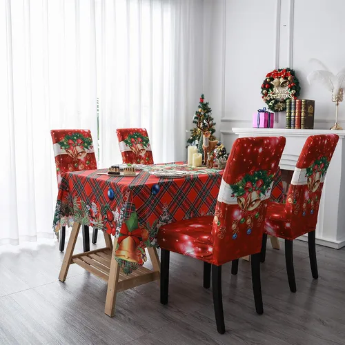 Vista 3 de Juego de fundas para sillas de comedor, de elastano, súper ajuste, elásticas, extraíbles y lavables, fundas protectoras para sillas Parsons