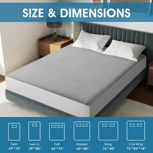 Vista 4 de TASTELIFE Protector de colchón impermeable tamaño individual XL, funda de cama transpirable de alta calidad con bolsillo profundo de 6 a 18