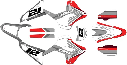 Vista 5 de Kit de gráficos Kalair GFX para Honda CRF 300L (2021+) Serie Kepler Negro 09 Mil - Adhesivos de calcomanías personalizados para moto de tierra