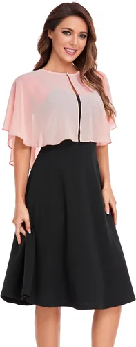 Vista 5 de Capelets para mujer, chales de gasa suave, chal para noche, boda, bolero