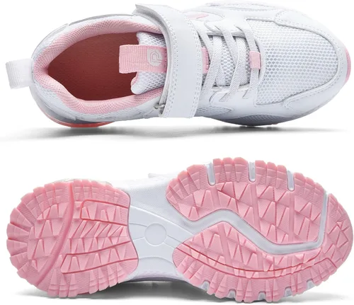 Vista 3 de Jinta Shoes Zapatos deportivos para niños y niñas, tenis deportivos, gimnasio, correr, correr, Azul