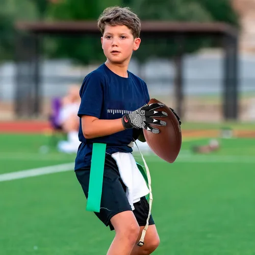 Vista 5 de Guantes de fútbol juvenil para niños, guantes receptores de agarre de silicona con capacidad de súper palo para la mejor experiencia de juego