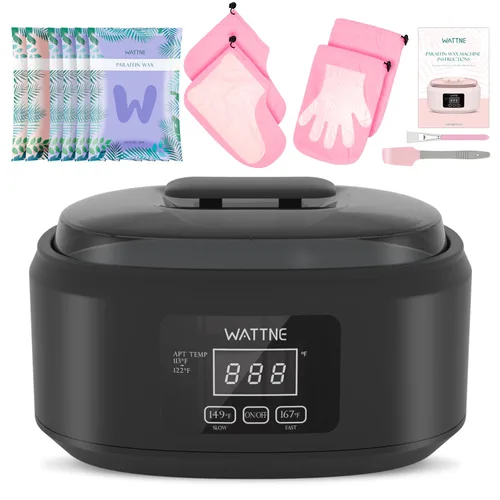 Vista 8 de Máquina de cera de parafina para manos y pies - Kit de calentador de cera de parafina hidratante con temporizador automático y función de mantener