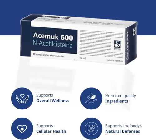 Vista 2 de N-acetilcisteína - NAC 600 mg - Suplemento nac n-acetil cisteína - Soporte antioxidante y glutatión - 20 tabletas fáciles de absorber (1 paquete)