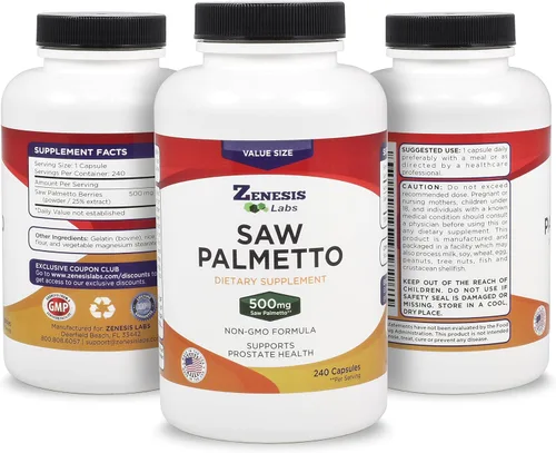 Vista 4 de Saw Palmetto Extract - 240 Cápsulas - 500 mg/cápsula - 200% más cápsulas que la mayoría de los competidores