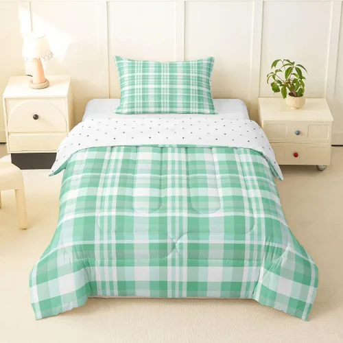 Vista 30 de Manfei Geometric Triangle Twin Size Bedding Set with 1 Pillowcase - Triangles Bedding Set for Kids Boys Girls Bedroom,Modern Simple 2 Pieces All