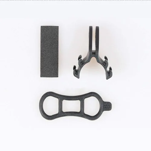 Vista 4 de Soporte para linterna de luz de bicicleta, soporte de clip para bicicleta de carretera, parte de ciclismo, ajustable, compatible con adaptador