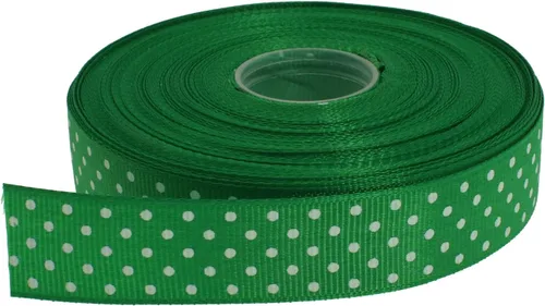 Vista 50 de Cinta de grogrén de lunares de 25 yardas cada rollo 100% poliéster (1 pulgada, beige)