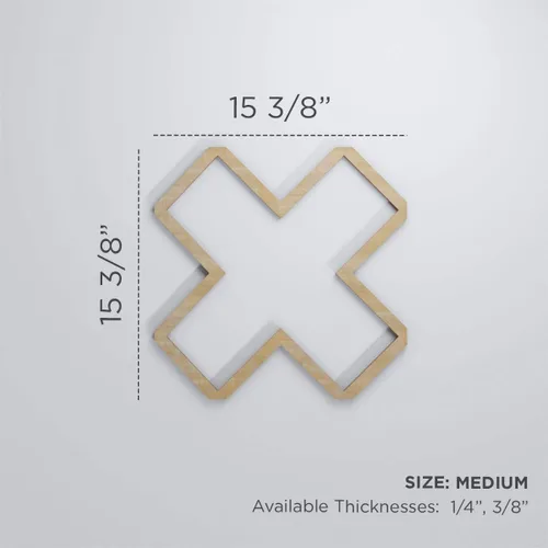 Vista 26 de 7 3/8"W X 7 3/8"H Extra Pequeño Fowler Decorativo Fretwork Madera Paneles De Pared, Aliso