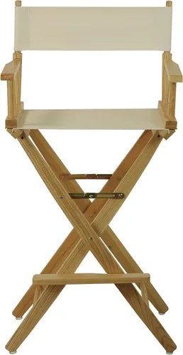 Vista 6 de American Trails - Silla de director extra ancha prémium de 30 pulgadas, marco natural con lienzo natural, altura de barra