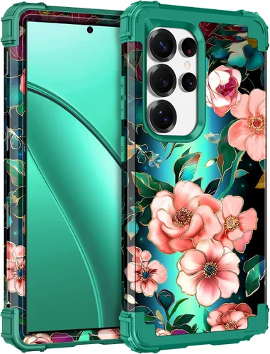 Vista 55 de Casetego Funda para Galaxy A16 5G, que brilla en la oscuridad, tres capas, resistente, a prueba de golpes, protección completa, policarbonato duro
