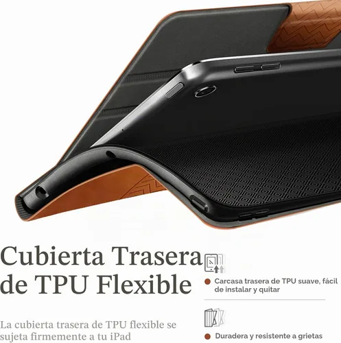 Vista 5 de auaua - Funda para iPad de 9ª, 8ª, 7ª generación de 10,2 pulgadas, color Marrón
