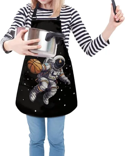 Vista 5 de Delantales para niños y niñas, delantales de pintura con bolsillo, delantales de cocina de 3 a 8 años