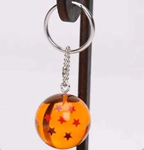 Vista 5 de Thedmhom 1 llavero de bola transparente de anime 2018 con forma de bola de dragón llavero de bola de 7 estrellas novedoso colgante de regalo pequeño