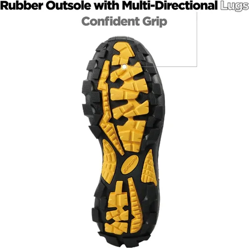 Vista 7 de SUREWAY Botas de trabajo impermeables de acero y punta suave de 6 pulgadas para hombre, botas de seguridad de cuero antideslizantes