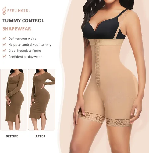 Vista 3 de Fajas moldeadoras para mujer con control de abdomen y entrepierna abierta