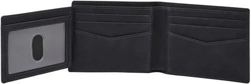 Vista 36 de Fossil Billetera plegable de cuero para hombre con ventana de identificación abatible para hombres