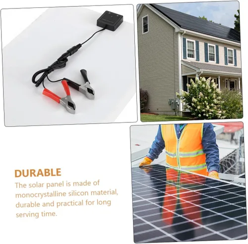 Vista 6 de Holibanna Solar Panel Kit with Battery Clip Portable Solar Charger for Outdoor Rv Boat Camper Tent High Efficiency Wind-Resistant Design