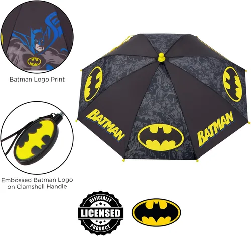 Vista 3 de DC Comics - Paraguas para niños, ropa de lluvia para niños de 3 a 6 años