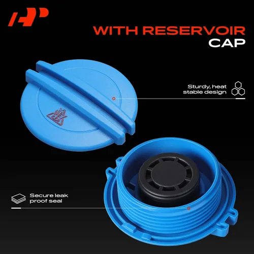 Vista 5 de A-Premium Tanque de depósito de recuperación de desbordamiento de refrigerante del motor [con tapa, sensor y escudo térmico] Compatible con Audi Q5