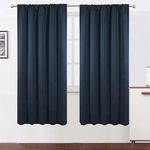 Vista 68 de LEMOMO Cortinas opacas de 42 x 54 pulgadas, juego de 2 paneles de cortinas con aislamiento térmico para oscurecer la habitación