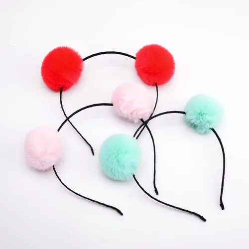Vista 4 de BAOBAO - Diadema de pelo sintético y esponjoso, orejas de gato, diseño de panda