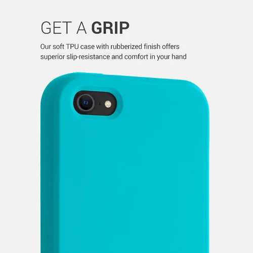 Vista 3 de kwmobile Funda Compatible con Apple iPhone SE (1.Gen 2016) / iPhone 5 / iPhone 5S Funda - Cubierta de Teléfono de Silicona TPU Suave - Cool Glacier