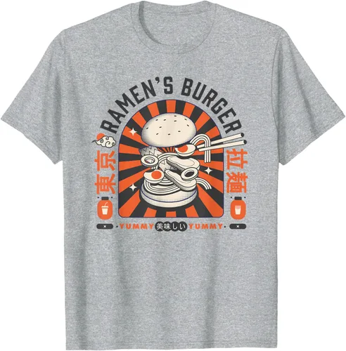 Vista 9 de Ramen's Burger Japan Art Anime Ramen Japon Pop Style Vintage Camiseta, gris, S Gris Oscuro